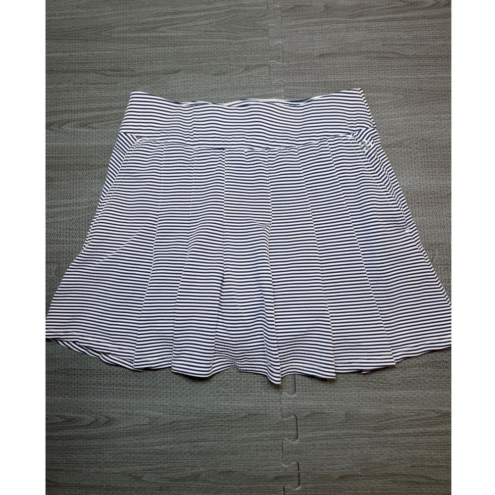 IZOD Performance Womens Navy White Striped Pleated Tennis Golf Skort Size M